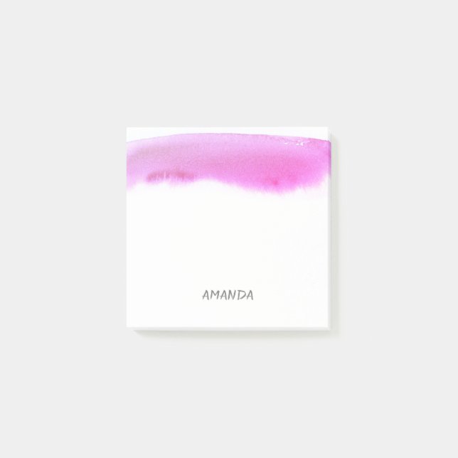 hübsches Aquarelldesign - Sonderanweisung Post-it Klebezettel (Vorderseite)