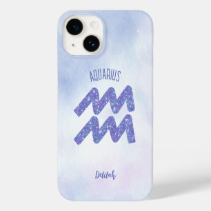Hübsches Aquarius Astrologie Signieren Personalisi Case-Mate iPhone 14 Hülle