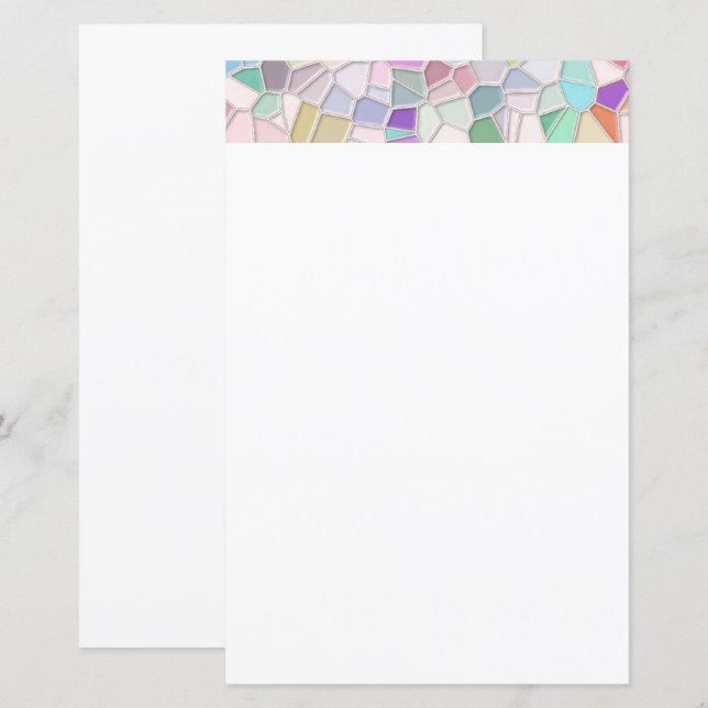 Hübsches Ausschneiden von Glas Notepad Weiß (Vorne/Hinten)