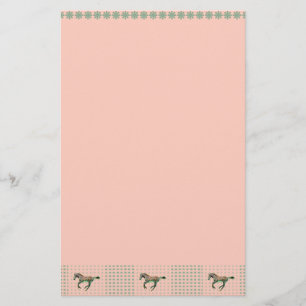 Hübsches Baby auf grünen Karos Briefpapier