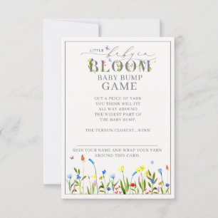 Hübsches Baby in Bloom Wildblume Bump Game Einladung