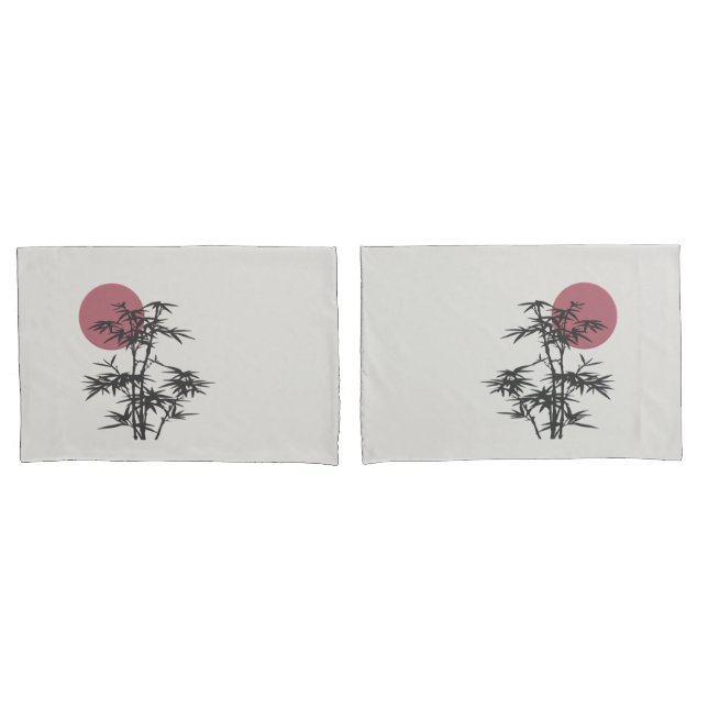 Hübsches Bambus/Moon Pillowcase Set Kissenbezug (Vorderseite-Set)