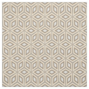 Hübsches Beige-Bräunen-geometrisches Retrostmust Stoff