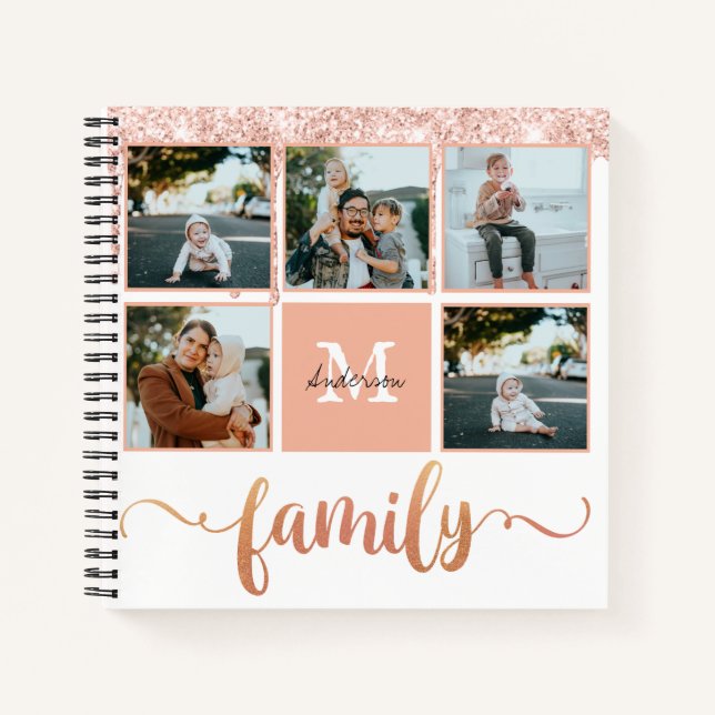 Hübsches, benutzerdefinierbares Family Journal Notizbuch (Vorderseite)