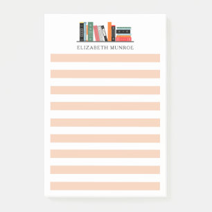 Hübsches benutzerdefiniertes Namensbuch für Bücher Post-it Klebezettel