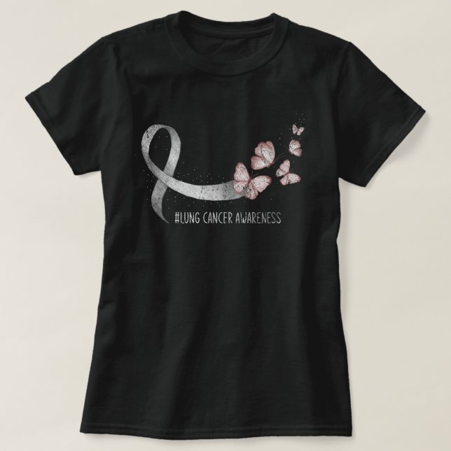 Hübsches Bewusstsein für den Lungenkrebs in der Wh T-Shirt (Design vorne)