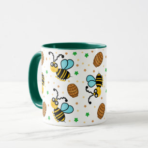 Hübsches Bienenmuster Tasse