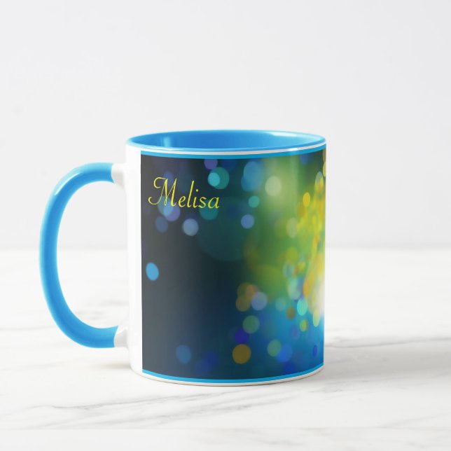 Hübsches Blau ist mein Lieblingsfarbenpräparat Tasse (Links)