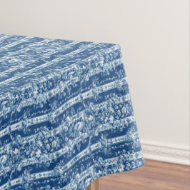 Hübsches Blau und Weiß Toile de Jouy Tischdecke