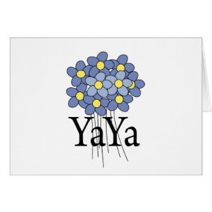 Hübsches blaues Blumen YaYa T-Shirt