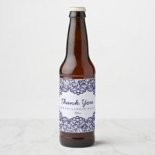 Hübsches blaues Land Bierflaschenetikett