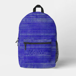 Hübsches blaues Lila gestörtes Wasserfarbmuster Bedruckter Rucksack