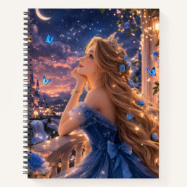 Hübsches blaues Princess College Linienschreibheft Notizbuch