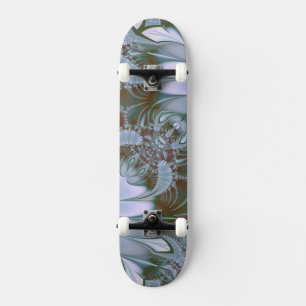 Hübsches blaues Seidenbild Skateboard