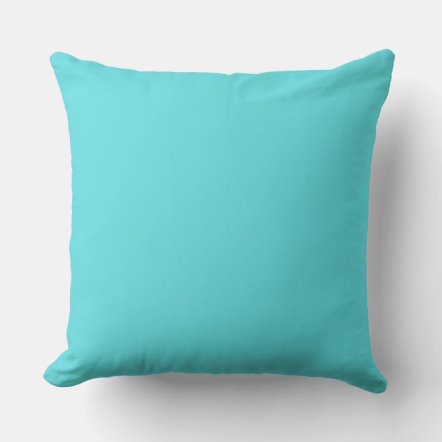 Hübsches blaues stylisches Türkis Robin's Egg Blue Kissen (Vorderseite)