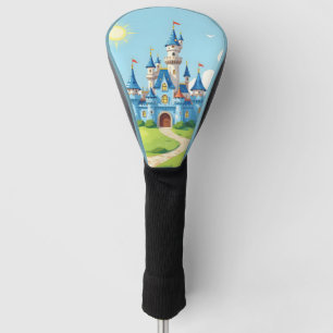 Hübsches blaues und weißes Schloss Golf Headcover