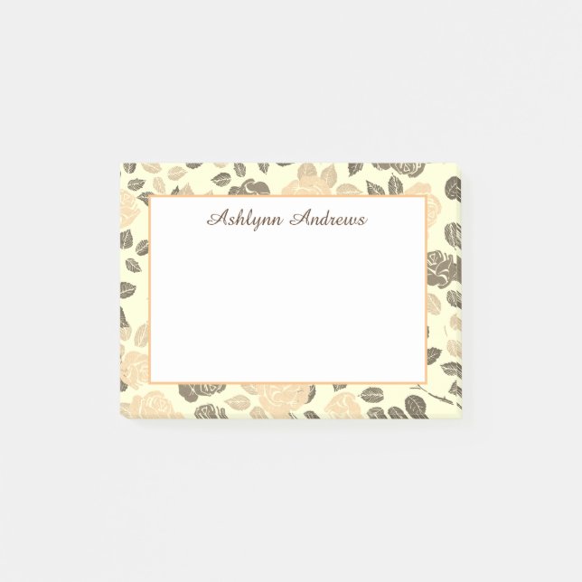 Hübsches Blumen Post-it Klebezettel (Vorderseite)