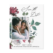 Hübsches Blumengewässer Save the Date Bouquet