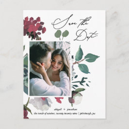 Hübsches Blumengewässer Save the Date Bouquet Einladungspostkarte