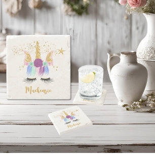 Hübsches Blumenhorn Steinuntersetzer