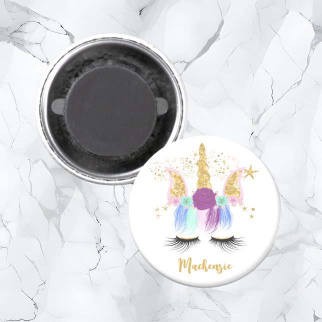 Hübsches Blumenmagnet Magnet (Pretty Floral Unicorn Magnet)