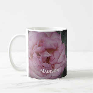 Hübsches Blumenmotiv, hellrosa Rose Foto Blume Kaffeetasse