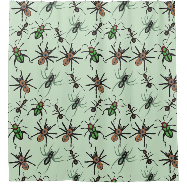 Hübsches Blumenmuster Duschvorhang (Vorderseite)
