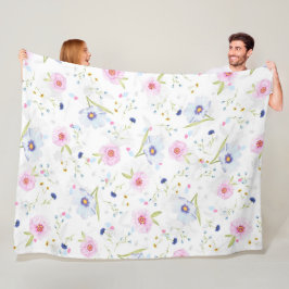 Hübsches Blumenmuster Fleecedecke