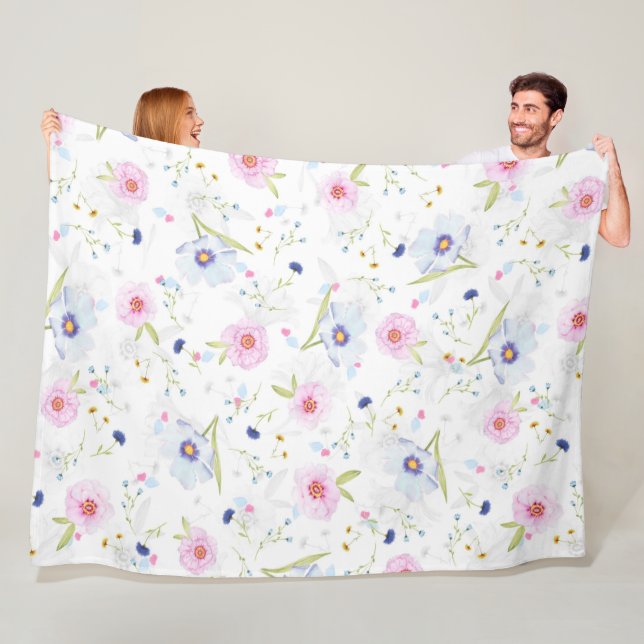 Hübsches Blumenmuster Fleecedecke (Beispiel)