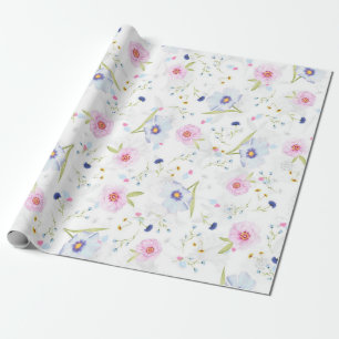 Hübsches Blumenmuster Geschenkpapier