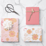 Hübsches Blumenmuster Geschenkpapier Set<br><div class="desc">Hübsche,  blumensüße Muster-Papierblätter von Dreaming Cocoon. Girly und niedlich mit Retro - inspirierte Packpapier-Blätter in den Farbtönen von Blumenrosa,  Blumenweiß und schlicht rosa. Perfekte Geschenkpackungen für Valentinstag,  Hochzeit,  Geburtstag und alle besondere Anlässe!</div>