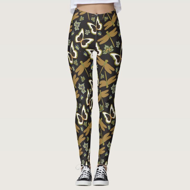 Hübsches Blumenmuster Leggings (Vorderseite)