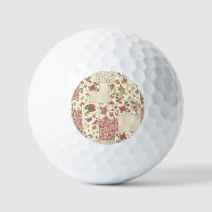 Hübsches Blumenmuster - Nahtloses Design Golfball