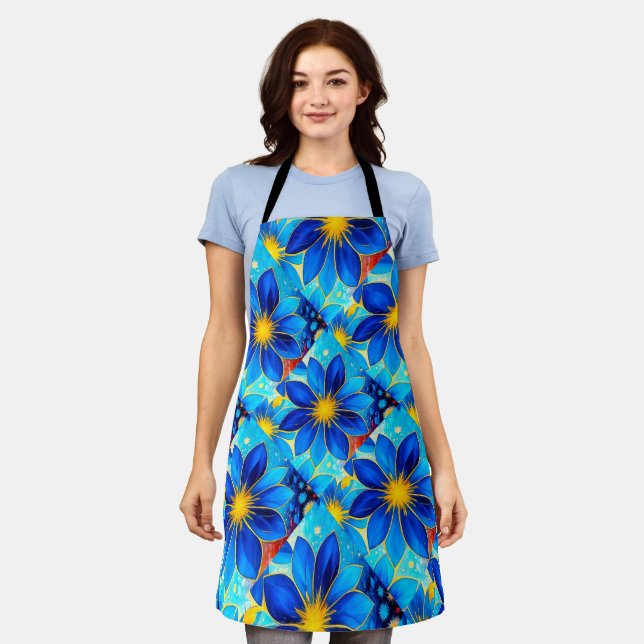 Hübsches Blumenmuster Schürze (Getragen)