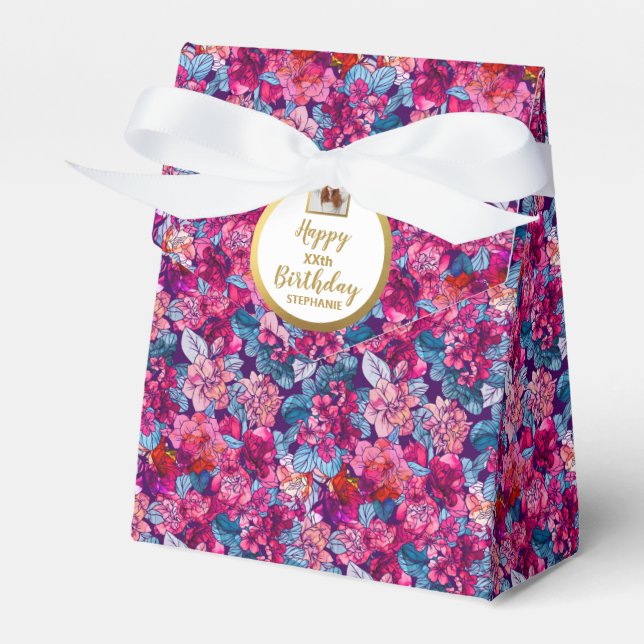 Hübsches Blumenthema, maßgeschneidertes Foto, Gebu Geschenkschachtel (Vorderseite)