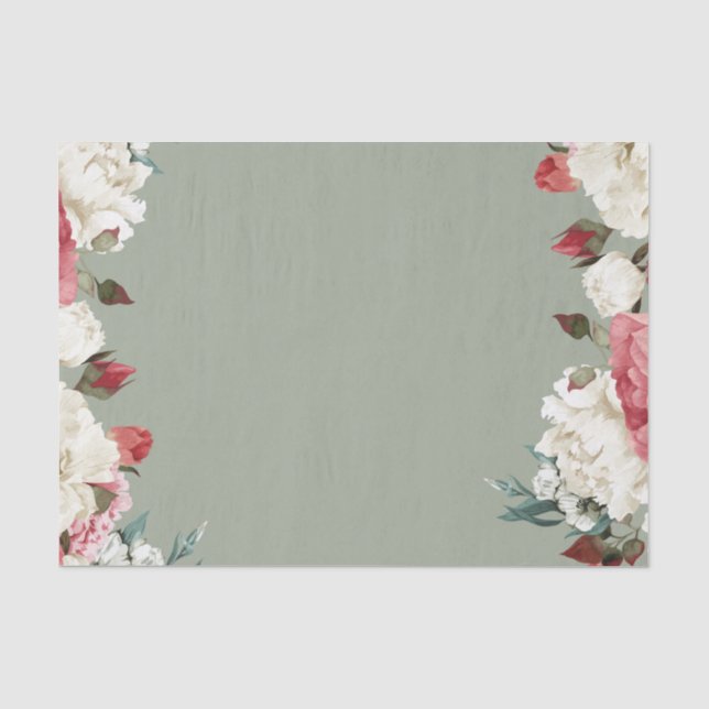 hübsches Blumenverpackungs-Papier des Gewebe-10lb Seidenpapier (Vorderseite)