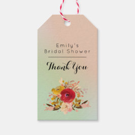 Hübsches Blumenwasser Bouquet Brautparty Geschenkanhänger