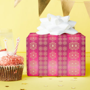 Hübsches Boho Pink-Muster Geschenkpapier