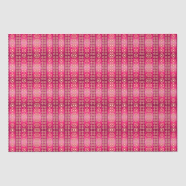Hübsches Boho Pink-Muster Seidenpapier (Vorderseite)