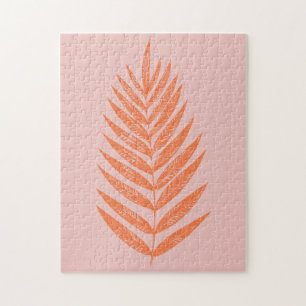 Hübsches botanisches Fern Palm Leaf Pastel Pink Or