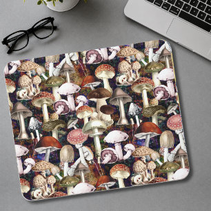Hübsches braunes Pilzpilzgartenmuster Mousepad