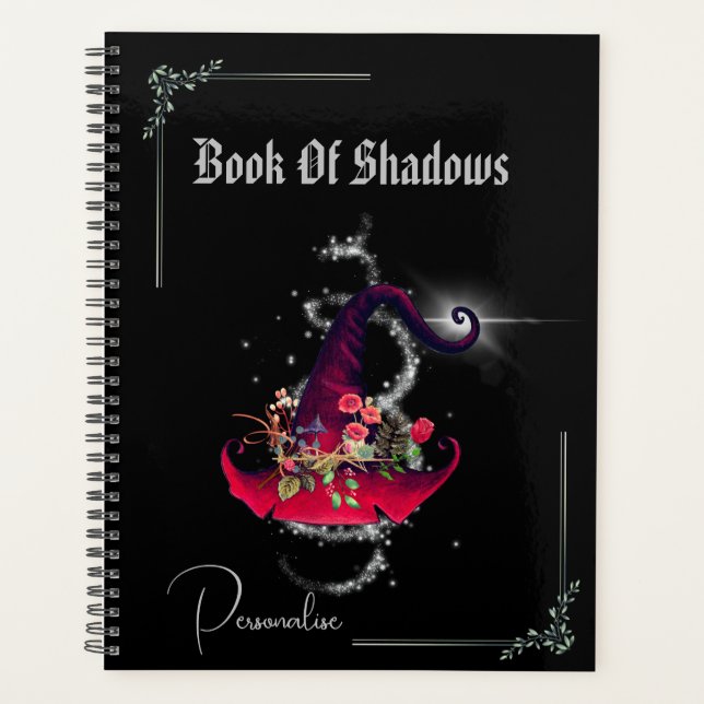 Hübsches Buch der Schatten, Rotzhexen, Schwarzes J Planer (Vorderseite)