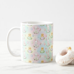 Hübsches Bunny Chick & Lamm Ostermuster Kaffeetasse