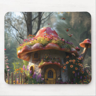 Hübsches buntes Pilzhaus Mousepad