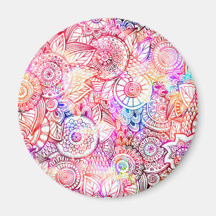 Hübsches, buntes Stammesmuster Magnet