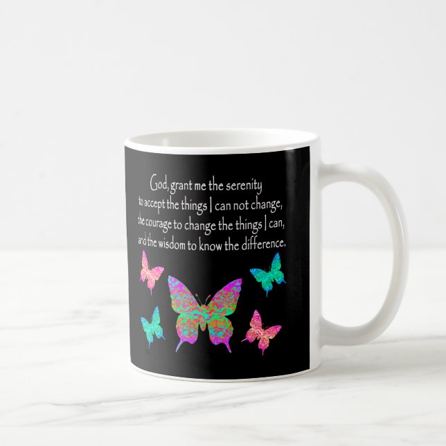 HÜBSCHES BUTTERFLY SERENITY PRAYER-DESIGN KAFFEETASSE (Rechts)