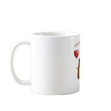Hübsches Capybara-Valentins-Paar-Ballon-Kaffeetass