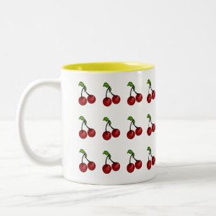 Hübsches Cherry Frühstück Happy Morning Zweifarbige Tasse
