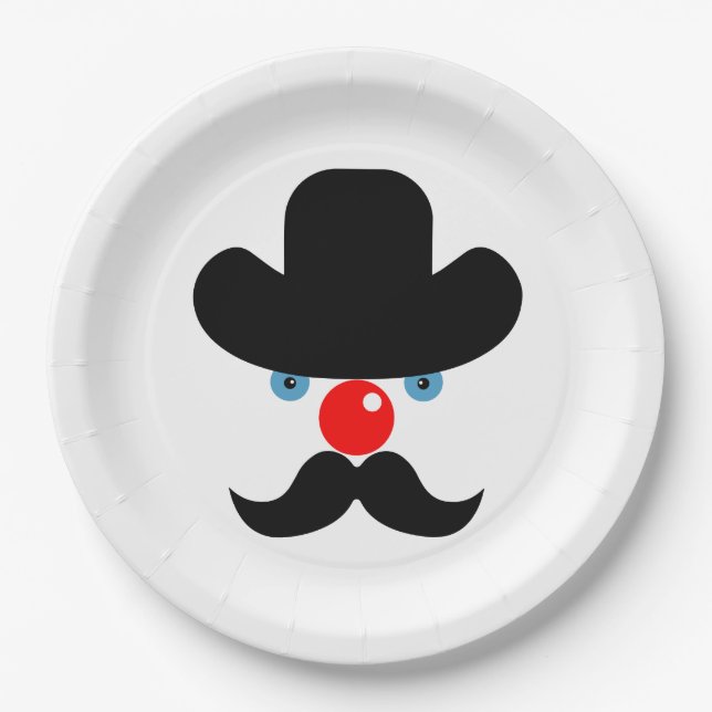 Hübsches Clowngesicht Pappteller (Vorderseite)