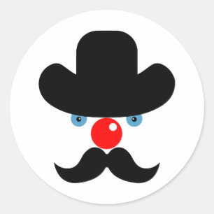 Hübsches Clowngesicht Runder Aufkleber
